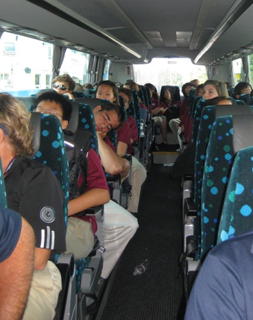 On the coach